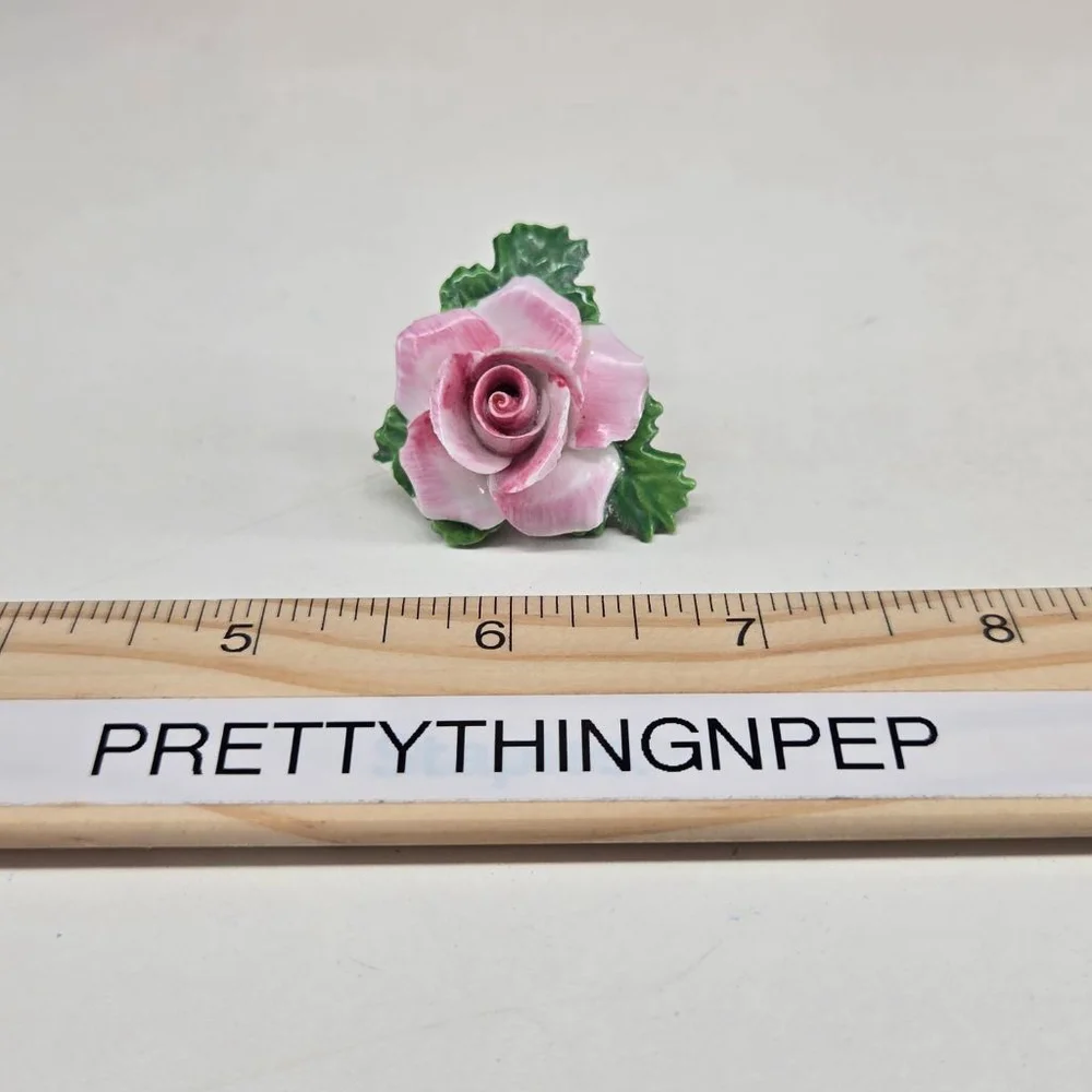 Vintage Royal Adderley Women's Brooch England China Pink Rose Floral Pin